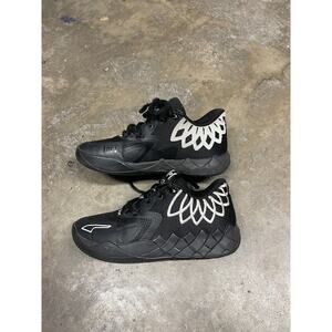 Puma LaMelo Ball MB.01 377368-12 Youth Black Mid Top Basketball Shoes Size 5